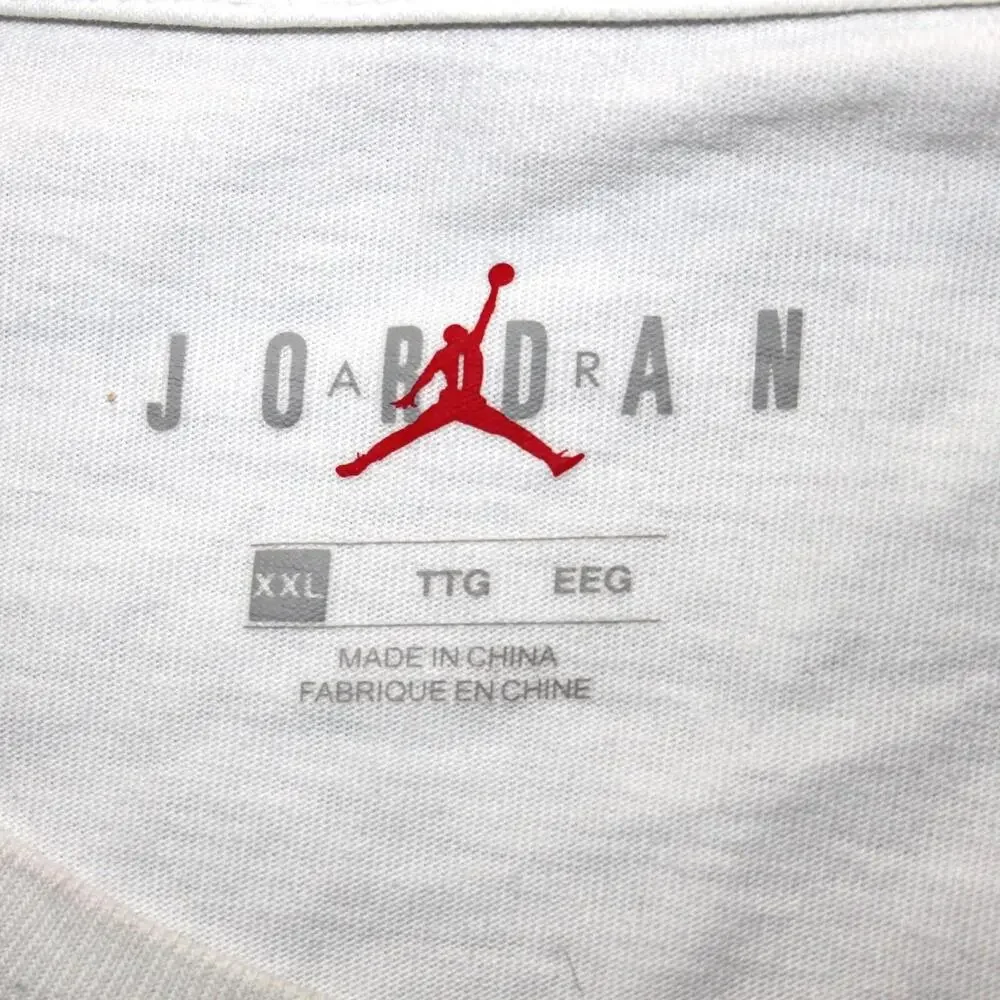 Jordan Shirt Mens 2XL White Long Sleeve Paris PSG Graphic Crewneck Tagless